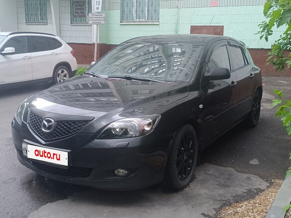 2008 Mazda 3 I (BK) Рестайлинг, чёрный, 650000 рублей