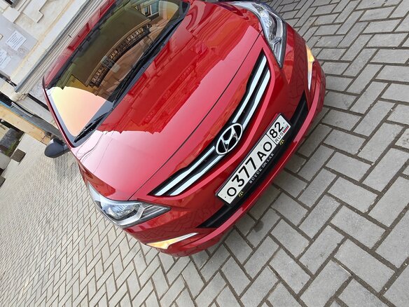 2015 Hyundai Solaris I Рестайлинг, пурпурный, 1300000 рублей - вид 7