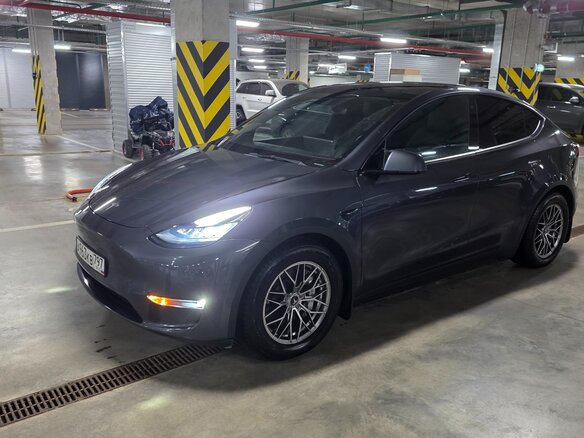 2021 Tesla Model Y Long Range Dual Motor I, серый - вид 2