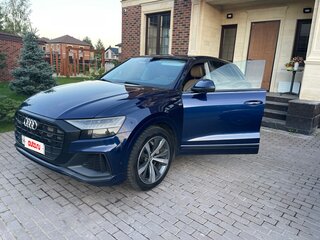 2019 Audi Q8 55 TFSI I (4M), синий, 4600000 рублей, вид 1