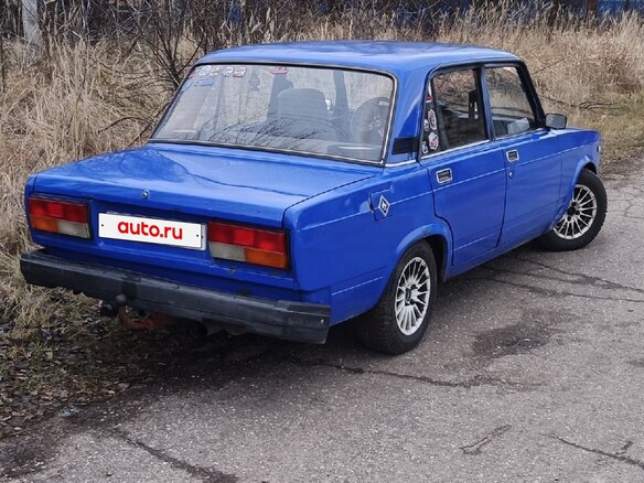 1989 Lada (ВАЗ) 2107, синий, 170000 рублей - вид 3