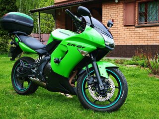 2008 Kawasaki ER-6F (Ninja 650R), зелёный, 355000 рублей, вид 1