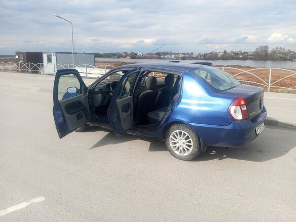 2006 Renault Symbol I Рестайлинг, синий, 250000 рублей - вид 2