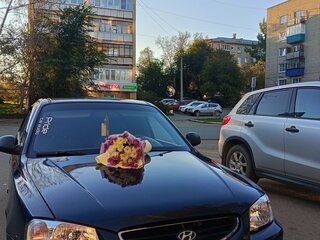 2008 Hyundai Accent ТагАЗ II, синий, 205000 рублей, вид 4