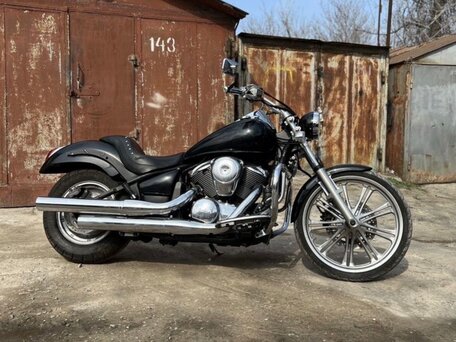 2008 Kawasaki VN900 Vulcan, чёрный, 475000 рублей, вид 1
