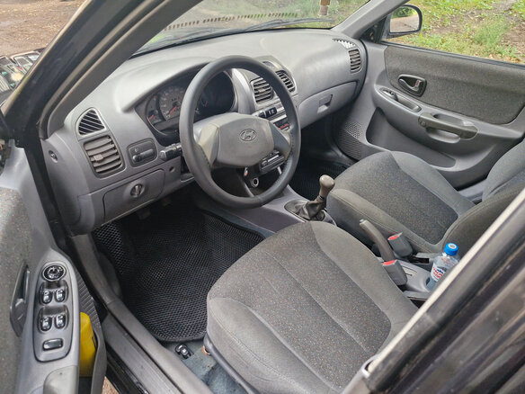 2008 Hyundai Accent ТагАЗ II, чёрный - вид 7