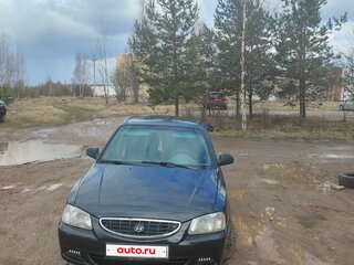 2005 Hyundai Accent ТагАЗ II, чёрный, 300000 рублей, вид 1