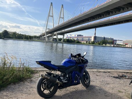 2003 Yamaha YZF-R6, синий, 400000 рублей, вид 1