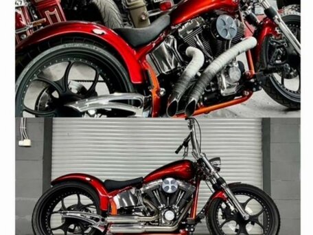 2007 Harley-Davidson Softail Custom, пурпурный, 1654000 рублей, вид 4