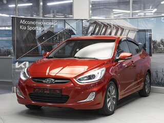 2013 Hyundai Solaris I, красный, 890000 рублей, вид 1