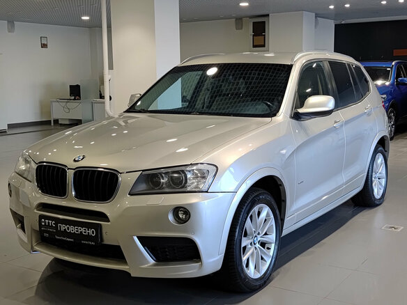 2012 BMW X3 20d xDrive II (F25), серебристый, 1690000 рублей