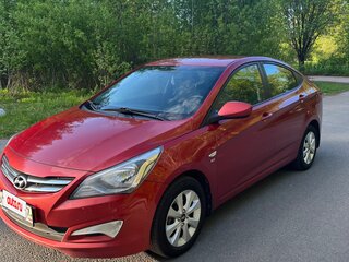 2016 Hyundai Solaris I Рестайлинг, красный, 1020000 рублей, вид 3