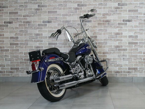 2007 Harley-Davidson Softail Deluxe, синий, 850000 рублей - вид 5