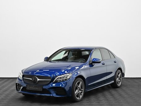 2018 Mercedes-Benz C-Класс 200 IV (W205) Рестайлинг, синий, 2285000 рублей, вид 3