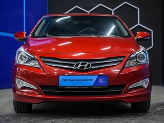 2014 Hyundai Solaris I Рестайлинг, красный, 970000 рублей, вид 4
