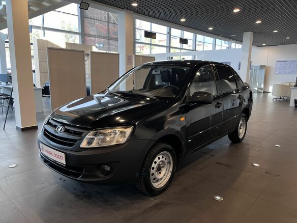 2012 Lada (ВАЗ) Granta I, чёрный, 170000 рублей - вид 6