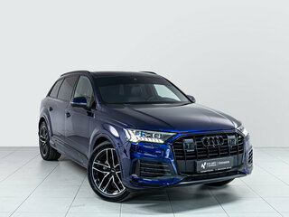 2019 Audi Q7 45 TDI II (4M) Рестайлинг, синий, 6350000 рублей, вид 3