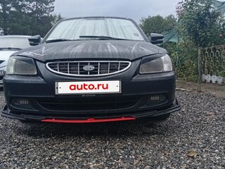 2007 Hyundai Accent ТагАЗ II, чёрный, 450000 рублей, вид 1