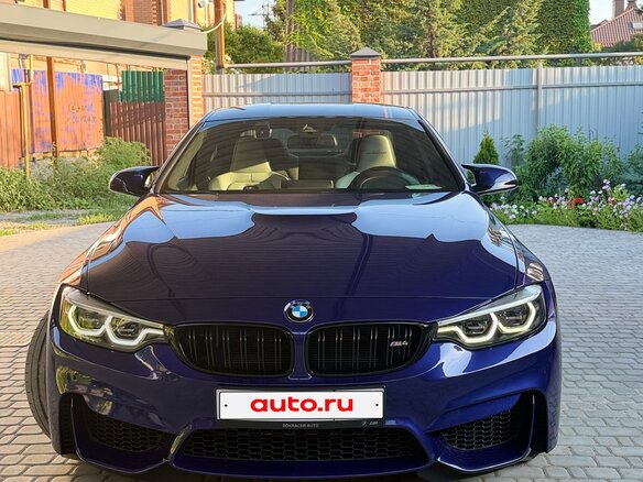 2020 BMW M4 Competition Package F82/F83 Рестайлинг, синий, 6700000 рублей - вид 1