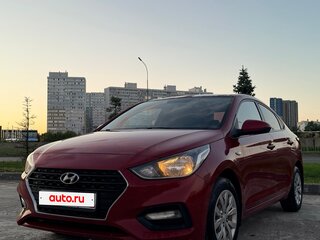 2017 Hyundai Solaris II, красный, 1090000 рублей, вид 3
