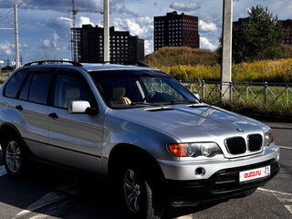 2001 BMW X5 3.0i I (E53), серебристый, 850000 рублей, вид 4
