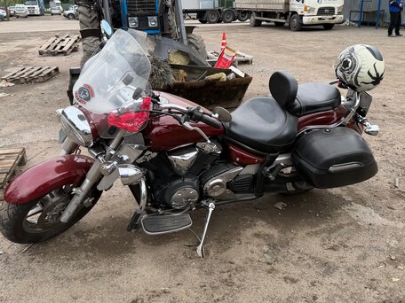 2007 Yamaha XVS1300, красный, 550000 рублей, вид 2