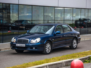 2008 Hyundai Sonata ТагАЗ IV (EF) Рестайлинг, синий, 619777 рублей, вид 3