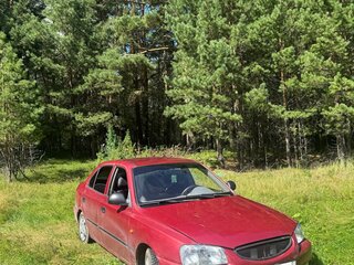 2005 Hyundai Accent ТагАЗ II, красный, 210000 рублей, вид 1