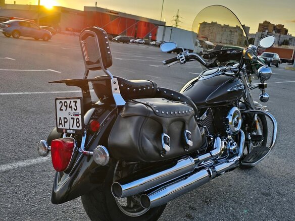 2008 Yamaha XVS1100, чёрный, 640000 рублей - вид 9