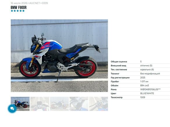 2024 BMW F 900 R, синий, 1177000 рублей - вид 5