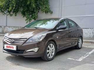 2016 Hyundai Solaris I Рестайлинг, коричневый, 940000 рублей, вид 1