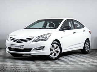 2014 Hyundai Solaris I Рестайлинг, белый, 699000 рублей, вид 1