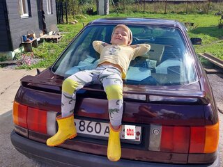 1991 Audi 80 IV (B3), пурпурный, 180000 рублей, вид 2