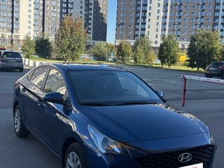 2021 Hyundai Solaris II Рестайлинг, синий, 1900000 рублей, вид 2