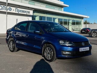 2018 Volkswagen Polo V Рестайлинг, синий, 1279000 рублей, вид 3