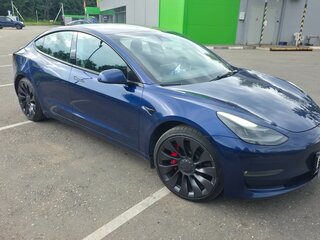 2021 Tesla Model 3 Performance I, синий, 3650000 рублей, вид 4