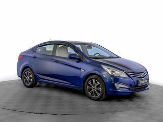 2016 Hyundai Solaris I Рестайлинг, синий, 930000 рублей, вид 3