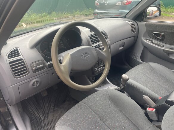 2007 Hyundai Accent ТагАЗ II, чёрный, 397000 рублей - вид 6