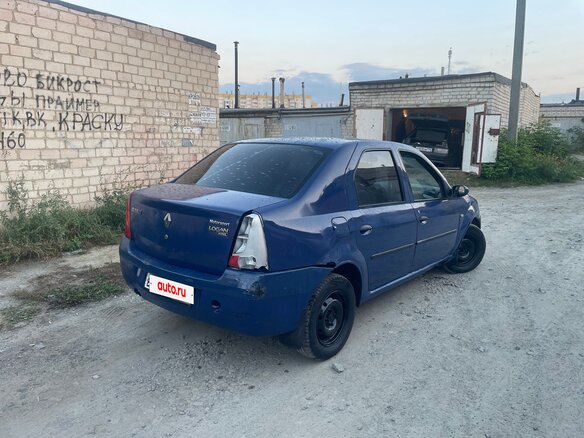 2006 Renault Logan I, синий - вид 3
