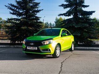 2016 Lada (ВАЗ) Vesta I, зелёный, 734000 рублей, вид 3