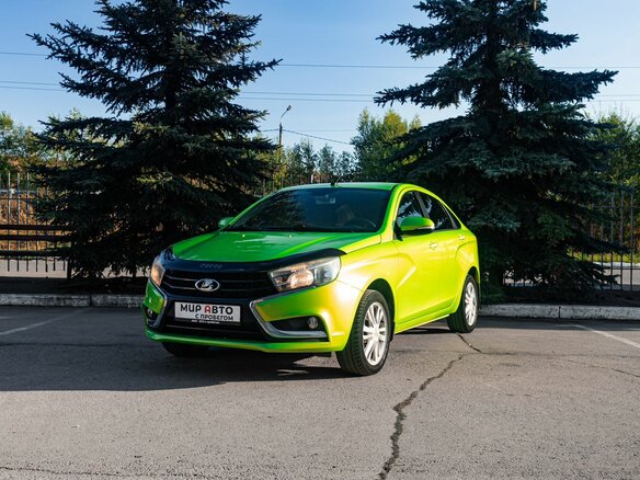 2016 Lada (ВАЗ) Vesta I, зелёный, 717000 рублей - вид 2