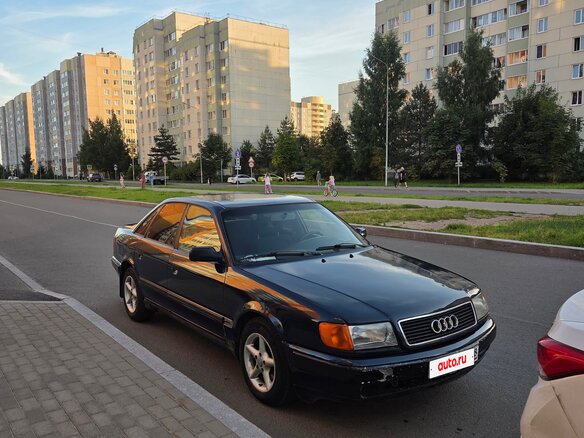 1991 Audi 100 IV (C4), синий, 210000 рублей - вид 1