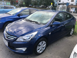 2015 Hyundai Solaris I Рестайлинг, синий, 1300000 рублей, вид 3