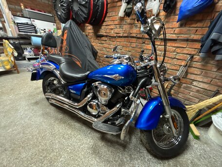 2009 Kawasaki VN900 Vulcan, синий, 750000 рублей, вид 1