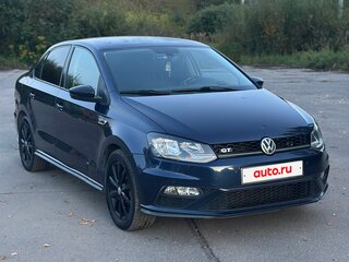 2016 Volkswagen Polo V Рестайлинг, синий, 1150000 рублей, вид 2