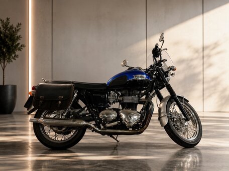 2014 Triumph Bonneville T100, синий, 690000 рублей, вид 2