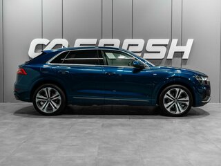 2019 Audi Q8 55 TFSI I (4M), синий, 6950000 рублей, вид 5