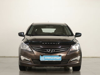 2015 Hyundai Solaris I Рестайлинг, коричневый, 839000 рублей, вид 2