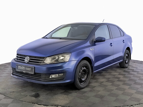 2019 Volkswagen Polo V Рестайлинг, синий, 1195000 рублей