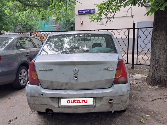 2007 Renault Logan I, серый, 110000 рублей - вид 5